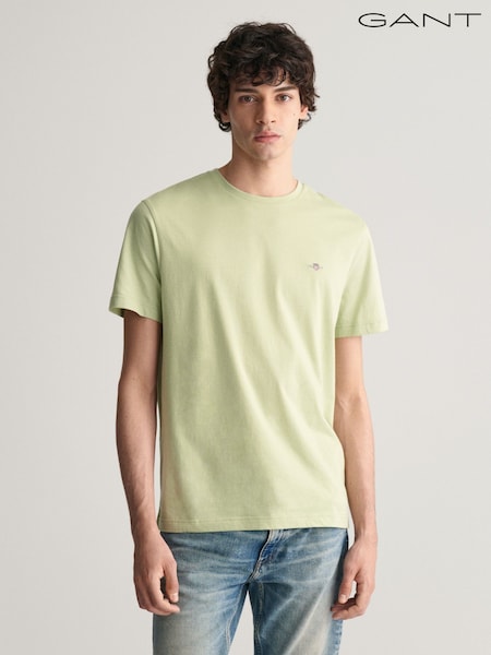GANT Lime Green 100% Cotton Shield Logo T-Shirt (463685) | R$ 395