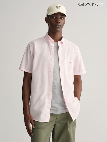 Roz - GANT Croială clasică Poplin Mânecă scurtă  100% Cotton Cămăși (463831) | 333 LEI