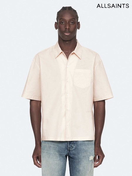 White - Regular Allsaints Maddox Short Sleeve Crew Neck Shirt