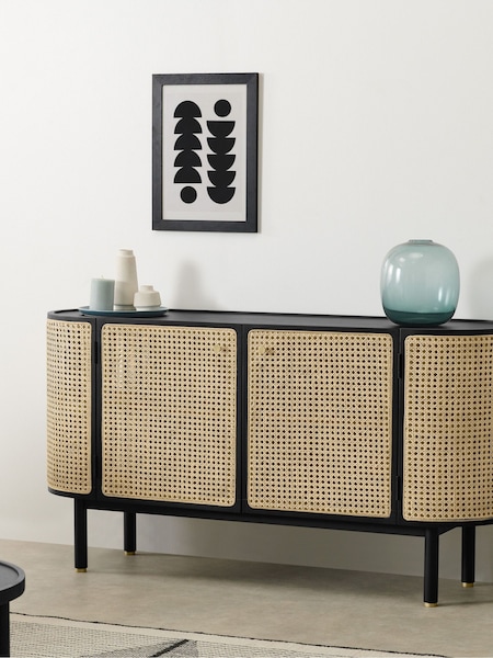 MADE.COM Black Stain Oak and Rattan Ankhara Sideboard (464724) | €946