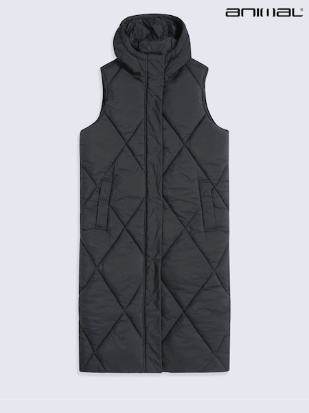 Black - Animal Cindy Longline Gilet
