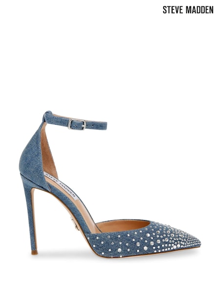 Demin - Pantofi cu toc devastat Steve Madden (465374) | 585 LEI