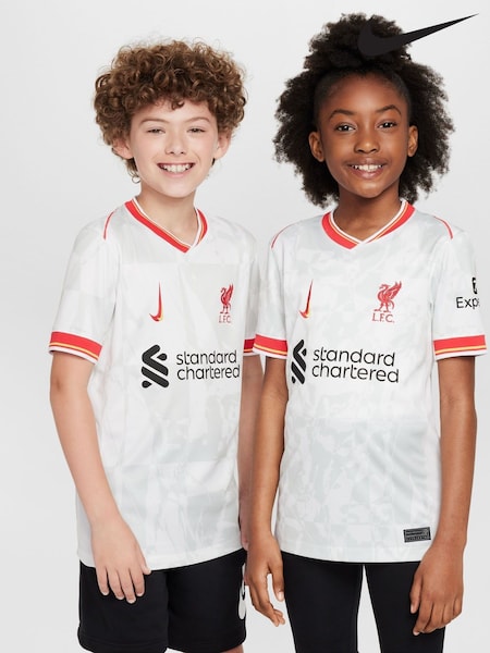 Nike White Jr. Liverpool FC 24/25 Third Stadium Football Shirt (465388) | €83