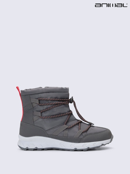 Grey - Animal Filey Kids Snow Boots