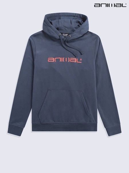 Plavo - Regular Animal Driver Logo Hoodie