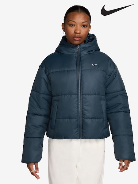 Albastru - Nike Îmbrăcăminte sport Classic Puffer Therma-FIT Loose Hooded Jachetă (466125) | 501 LEI