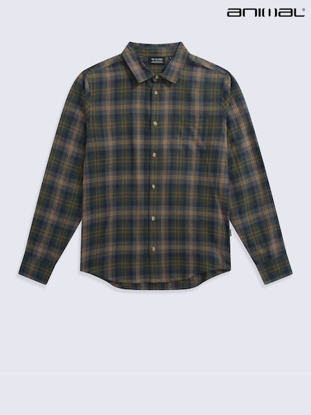 Green - Regular Animal Cove Flannel Shirt