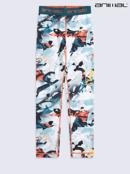 Blue - Animal Piste Printed Techtherm Base Layer