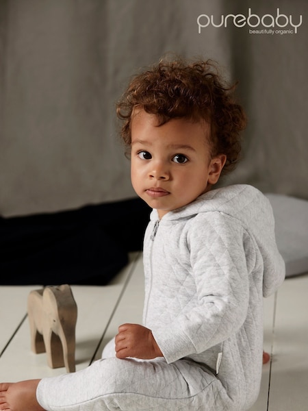 Purebaby Cotton Quilted Zip Pramsuit (466415) | ‏176‏₪