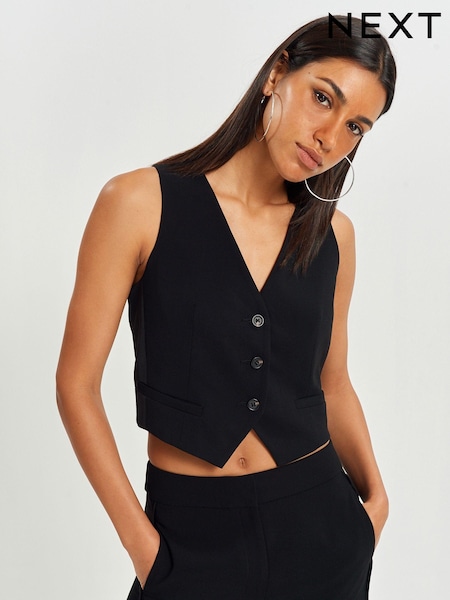 Black Tailored Crepe Waistcoat (466667) | €27