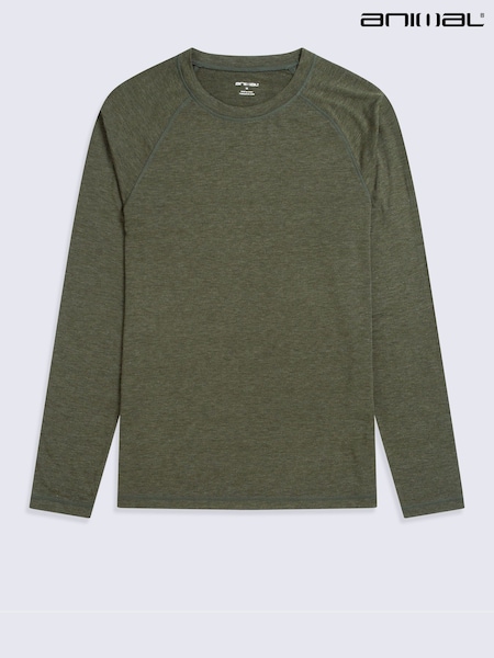 Green - Regular Animal Keep The Heat Base Layer Long Sleeve Top
