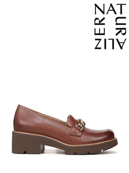 Brown - Naturalizer Leather Desi Loafers (467187) | 564 LEI
