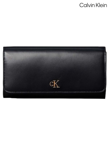 Black - Calvin Klein Monogram Hardware Long Wallet