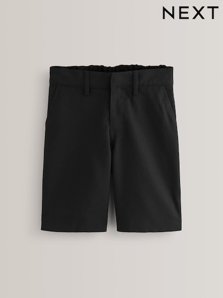 Black Regular Waist Flat Front School Shorts (3-14yrs) (467893) | € 7 - € 14