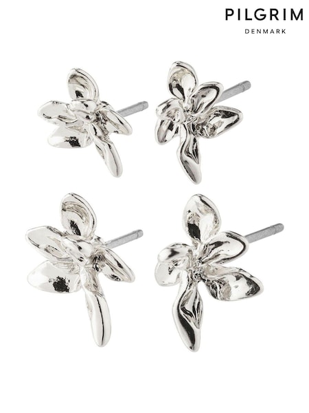 PILGRIM Silver RIKO Stud Earrings 2-in-1 Set (468695) | €43