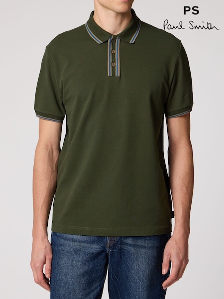 Vihreä - Regular Paul Smith Regular Fit Tipped Polo Shirt