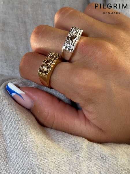 PILGRIM Silver STAR Adjustable and Recycled Ring (468820) | 27 QAR