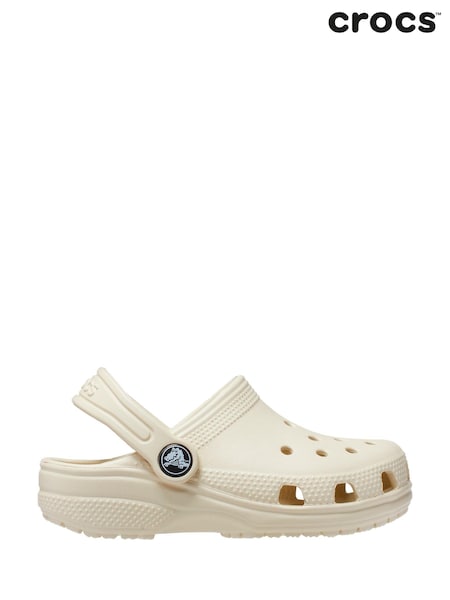 Crocs Cream Classic Toddler Unisex Clogs (469051) | AED87