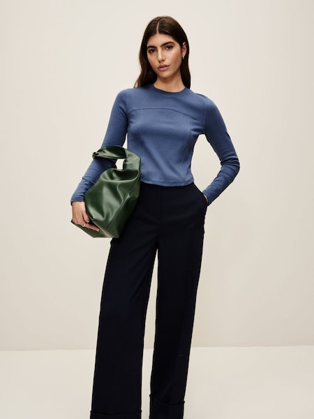Navy Twill Wide leg Utility Trousers (469282) | €11