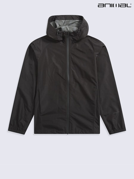 Negro - Regular Animal Reid Active 2.5 Layer Waterproof Jacket