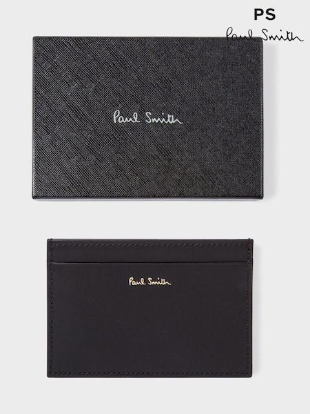 Black Signature Stripe - Regular Ps Paul Smith Leather Card Holder