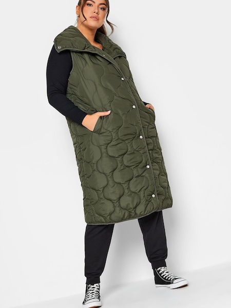 Yours Curve Green Funnel Neck Lightweight Gilet (469770) | €34