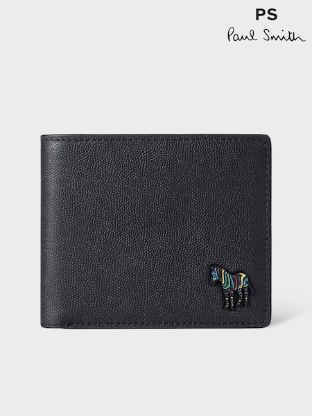Black - Regular Ps Paul Smith Zebra Logo Billfold Leather Wallet