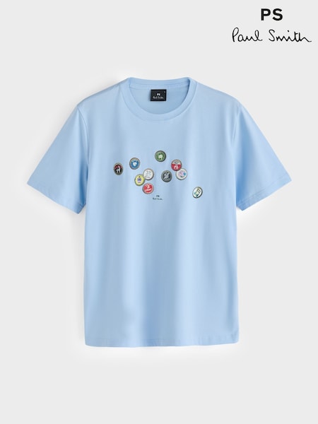 Hellblau - Regular Paul Smith Regular Fit Graphic T-shirt