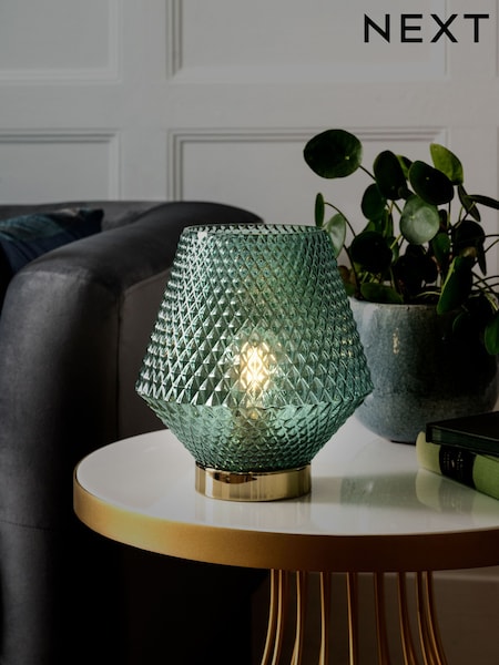 Green Battery Operated Medium Tapered Ambient Lamp (470623) | €33