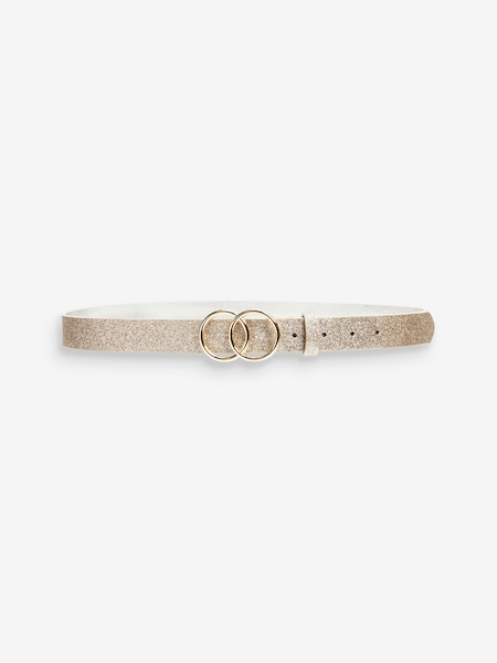 Gold Double Circle Buckle Glitter Belt (470647) | €9