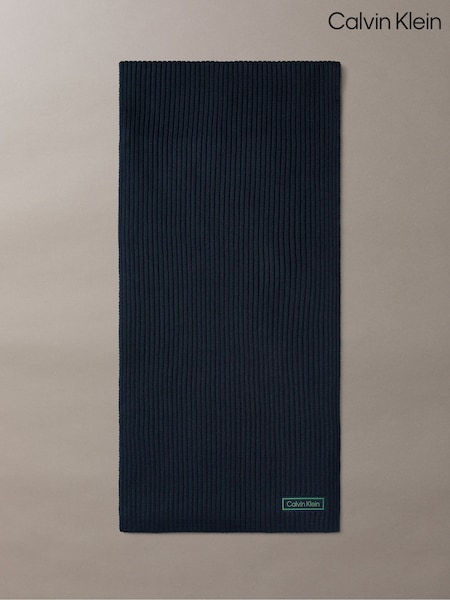 Black - Regular Calvin Klein Cotton Cashmere Blend Scarf