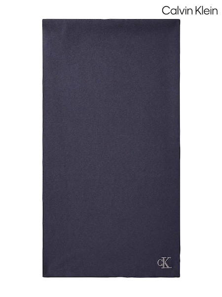 Bleu - Regular Calvin Klein Signature Logo Scarf