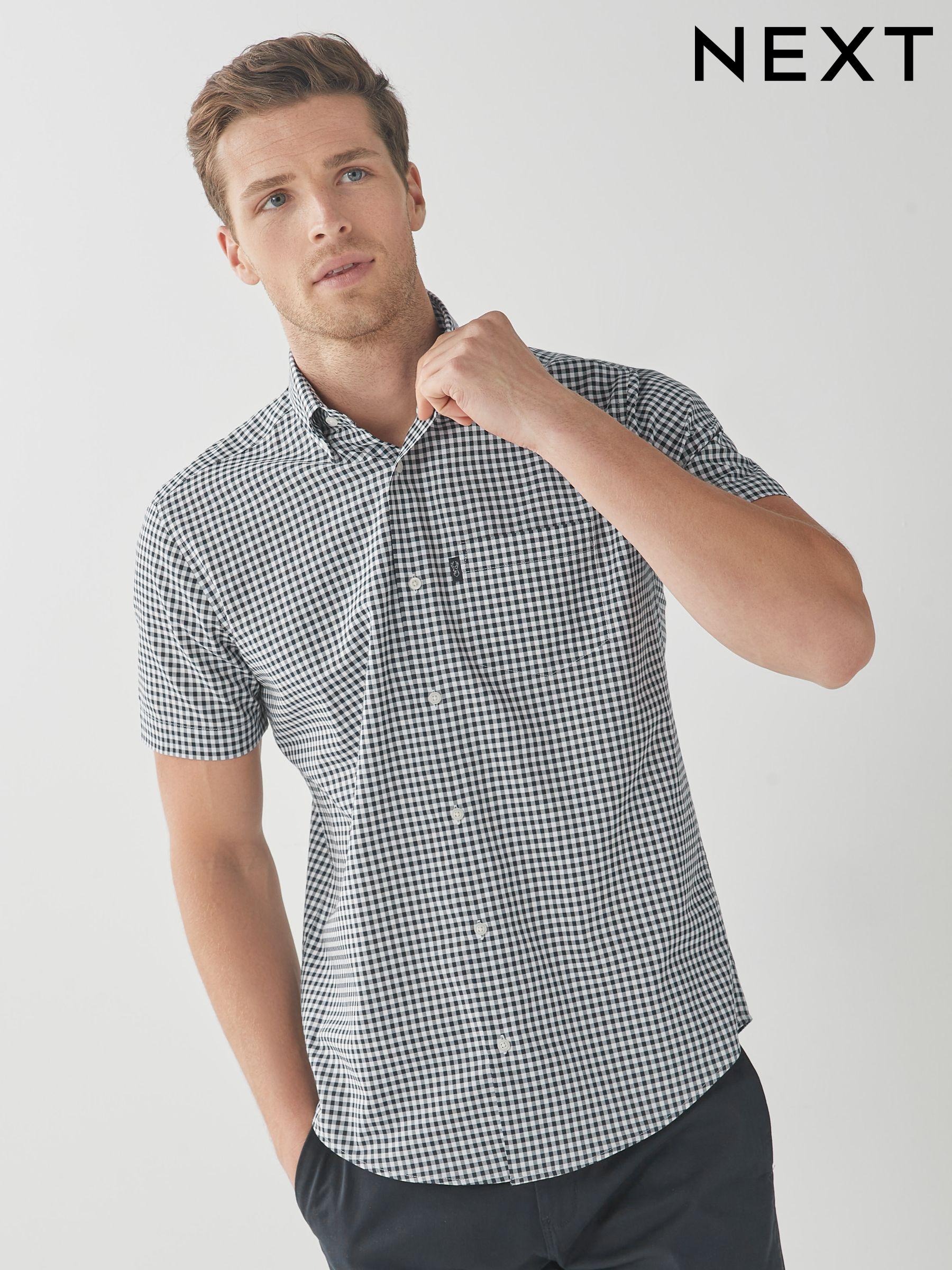Mens Short Sleeve Shirts Regular Slim Fit Shirts Next Ireland