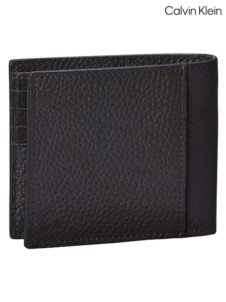 Grey - Regular Calvin Klein Leather Rfid Foil Logo Billfold Wallet