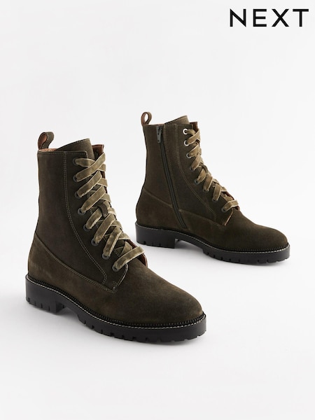 Khakigrün - Forever Comfort® Leather Lace-Up Boots (471529) | 19 €
