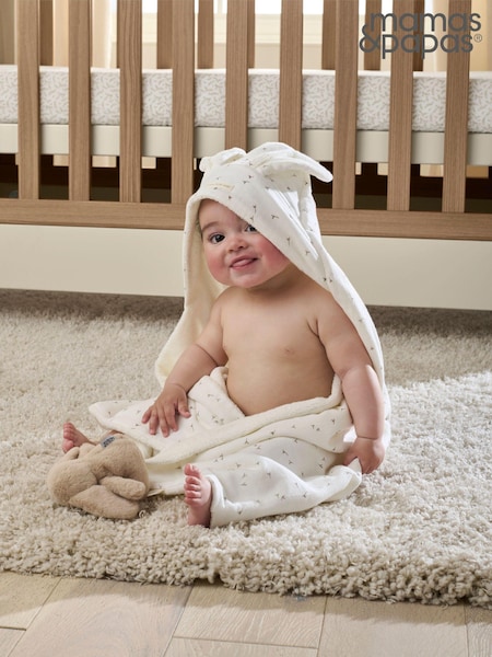 Mamas & Papas Cream Welcome To The World Seedling Hooded Towel (472618) | €34