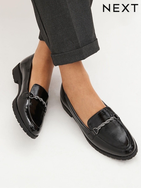črna - Patent Forever Comfort® Hardware Loafers (473011) | € 20