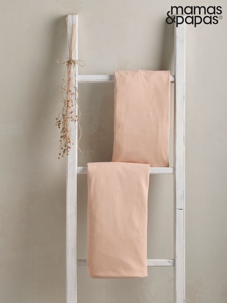 Mamas & Papas 2 Pack Terracota 100% Cotton Cotbed Fitted Sheets (473149) | €34