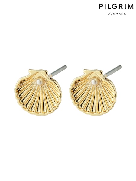 Aur - Cercei cu mărgele mici PILGRIM Opal Seashell (473893) | 149 LEI