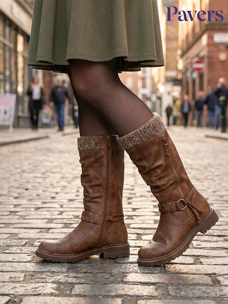 Braun - Pavers Kitted Cuff Zip Fasten Riding Boots