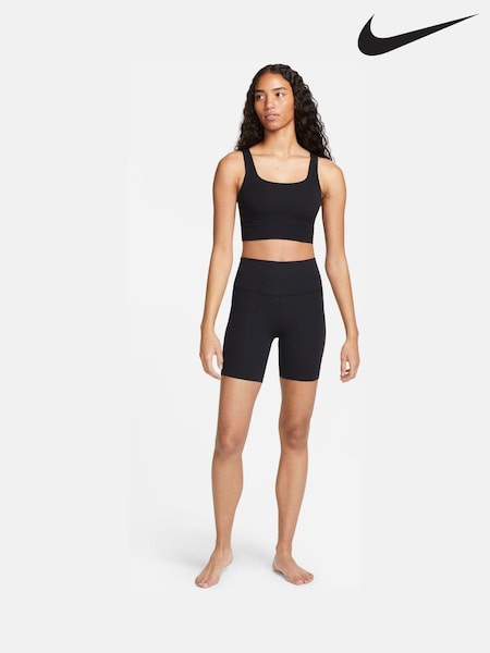 Nike Black Zenvy Medium-Support Padded Longline Sports Bra (474106) | €73