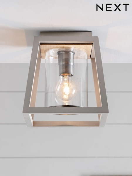 Grey Malvern Flush Ceiling Light (475271) | €72