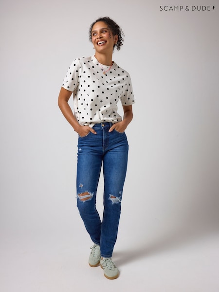 Cream - Scamp & Dude Polka Dot Bolt Classic T-shirt