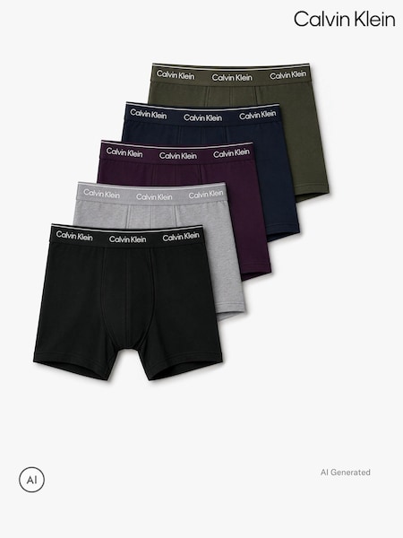Violet - Regular Calvin Klein Icon Cotton Stretch Boxer Trunks Set