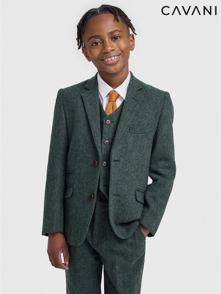 Green - Cavani Thomas Tweed Suit