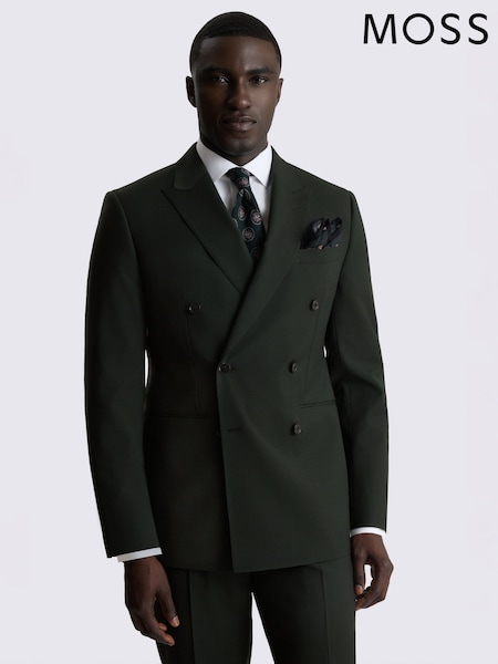 Қою жасыл - Regular Moss Tailored Fit Wool Blend Performance Suit Jacket