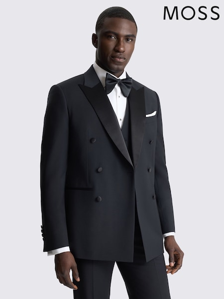 Melns - Regular Moss Tailored Fit Wool Blend Performance Tuxedo Jacket