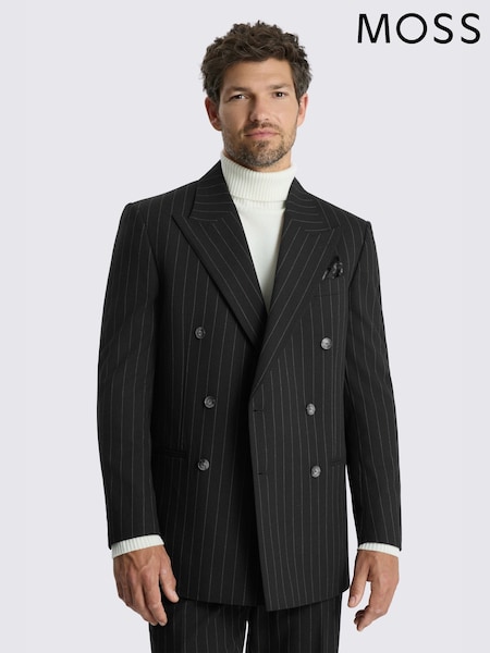Brown - Regular Moss Relaxed Fit Stripe Suit Jacket