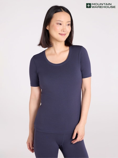 أزرق - Mountain Warehouse Keep The Heat Isotherm T-shirt
