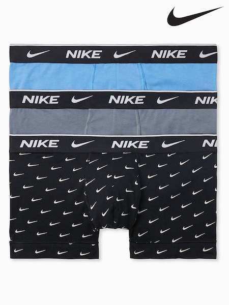 Nike Blue Everyday Cotton Stretch Trunks Three Pack (478806) | €43